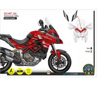 Adesivi completi carene cupolino DUCATI MULTISTRADA 1200 s Nero Grigio -DUMT j34