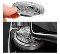 Adesivi con emblemi per pomelli di controllo multimediali della console centrale modificata in metallo