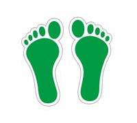 Adesivi con impronte di piedi, punti per percorsi sensoriali, centri