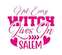 Adesivi con incisione donne non tutte le streghe vivono a Salem 67.2x72.2cm Autoadesivo Rosa Rossa