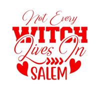 Adesivi con incisione donne non tutte le streghe vivono a Salem 67.2x72.2cm Facile da installare Rosso
