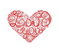 Adesivi con incisione Ti amo 38x51.1cm Non cade Rosso