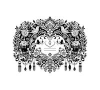 Adesivi con incisione una storia d'amore raccontata attraverso l'arte delle silhouette 60.8x80.2cm Decorazione carrozzeria auto Nero