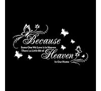 Adesivi con incisioni di pregio Paradiso Casa Casa Fiore Amore Farfalla 30x54.4cm Non danneggia la superficie della parete Bianco