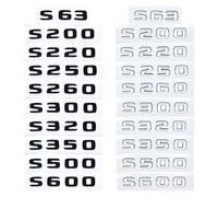 Adesivi con lettere logo auto for bagagliaio, decalcomania con insegne emblema compatibile con Classe S W222 W223 S300 S350 S400 S5(Silver,S 300)