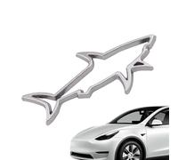 Adesivi con logo auto, adesivi per auto con squali divertenti, etichette in metallo con animali marini cavi, resistenti alle intemperie, resistenti al sole, adatti alla maggior parte dei portelloni