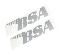 Adesivi Con Logo BSA Argento 114 Mm X 38 Mm A65 A10 B44 B25 A75 X 4 Unità GEc