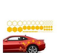 Adesivi con Motivo Geometrico Esagonale - Decalcomanie per Auto a d'Ape, Decorativi Applicabili sui Lati della carrozzeria o sulla Linea di Cintura | Articoli Decorativi per Auto per PE