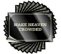 Adesivi con nome della barca Make Heaven Crowded - Vinile impermeabile durevole Birra Decor Clear Print | Divertenti adesivi per paraurti per adulti (12 x 18 cm, 6 pezzi)