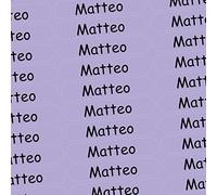 Adesivi con nome - Matteo - azzurro - 150 pezzi - prestampati con il nome del vostro figlio - ragazzi - per scuola, asilo nido - quaderni - libri - penne, astuccio - righelli - personalizzabili