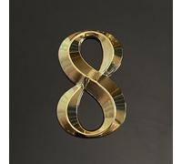 Adesivi Con Numeri Civici Autoadesivi 2/3/4 Pollici, Numero Porta Moderno In ABS 5/7/10cm, Segno Dorato Per Cassetta Postale, Decorazione Per Stanza, Appartamento, Hotel, Caffè, Ufficio(8,4In)