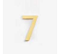 Adesivi con Numeri per Casa Autoadesivi da 2,36 Pollici, Numero di Porta in Metallo Moderno in Ottone, Insegna Indirizzo Dorato per Cassetta Postale, per Appartamento, Camera, Hotel(7)