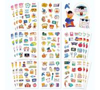 Adesivi con scritta "Welcome Back to School", 387 pezzi, decorazioni per bomboniere per il primo giorno di scuola, etichette motivazionali per bambini, insegnanti, premio scolastico, forniture per
