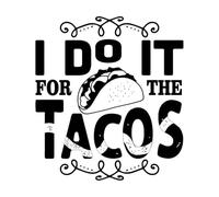 Adesivi con scritte Citazione e detto sui tacos: lo faccio io 42x46.6cm Rimovibile senza lasciare residui di colla Nero