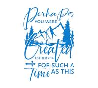 Adesivi con scritte forse sei stato creato 50.4x72.1cm Non cade Blu