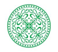 Adesivi con scritte Il popolo europeo classico circolare circonda l'antico impero greco e romano 54.6x54.6cm Selezione multicolore Verde