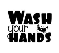 Adesivi con scritte Le parole ti lavano le mani 34x47.3cm Autoadesivo Nero