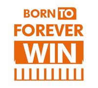 Adesivi con scritte nato per vincere per sempre motivazionale ispiratore moderno cool tipografia 67.2x71cm Rimovibile senza lasciare residui di colla Arancia