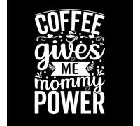 Adesivi con scritte tipografia del caffè stampa taglio il caffè mi dà il potere di essere una mamma 50.4x75.3cm Non cade Bianco