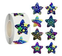 Adesivi con stelle brillanti, Rotolo di adesivi con stelle da 500 pezzi, Adesivi con stelle glitterati, Adesivi autoadesivi con stelle brillanti, Adesivi con stelle motivazionali per grafico delle