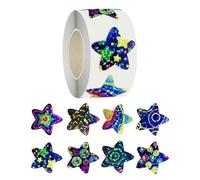 Adesivi Con Stelle Scintillanti - Con Colore Che Non Sbiadisce, Rotolo Di Adesivi Autoadesivi A Forma Di Stella Da 500 Pezzi, Per Bambini, Lezioni Di Apprendimento Precoce