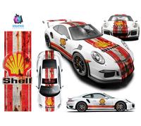 Adesivi Con Strisce Da Corsa Rigate - PORSCHE CARRERA CAYMAN BOXSTER Set