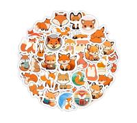 Adesivi con Volpi per Bottiglie d'Acqua e Laptop - Favors e Decorazioni a Tema Animali Selvatici - Fox Stickers