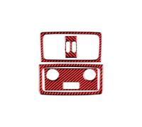Adesivi Console Centrale Auto Per 5 Per Serie Per E60 2004-2010 Accessori Fibra Carbonio Interni Auto Scarico Vent Pannello Rivestimento Cornice Copertura Decor Adesivi(Style A(Red))