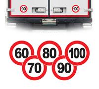 Adesivi Contrassegno limite di velocità in vinile prespaziato - Set 5pz 15cm
