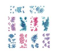 Adesivi Corpo Impermeabili | 10 Pezzi Decorazione Temporanea a Squame di Pesce - Stickers con Glitter Scintillanti e Impermeabili per Viso,Adatti a Uomini Donne Adulti Spettacolo Foto Accessorio