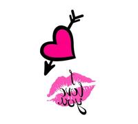 Adesivi Corpo Ti Amo Bacio Adesivo Tatuaggio Temporaneo Impermeabile E Di Lunga Durata