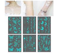 Adesivi Corporei Stellati Luminosi - Sticker Stelle Effimero Trucco Arte Corporea - Decorazione Braccio Fluorescente Impermeabile Forniture Per Feste Musicali Per Vacanze Compleanni Eventi