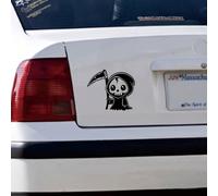 Adesivi creativi mini Grim Reaper per auto - Decalcomanie carine della morte, adatte per vetro posteriore, coperchio serbatoio carburante, finestre laterali e copertura graffi, impermeabili, resistent
