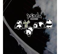 Adesivi creativi per auto con panda e bambù in stile cartone animato, adesivi decorativi creativi universali per modelli di auto, adesivi decorativi impermeabili autoadesivi per tappo del serbatoio de