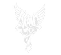 Adesivi Cristiani Per Auto | Emblema Gotico Alato Impermeabile,Adesivi Cristiani Paraurti Veicolo | per Camion, SUV, Camper, Berlina, Moto, Cruscotto e Parabrezza
