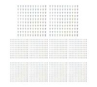 Adesivi Croce - 1200 Pezzi Piccole Decalcomanie Autoadesive In Carta Argentata,Adesivo Per Viso A Croce Pasquale,Per Quaderni Tazze Auto Finestre Scuola Camera Da Natale Vacanze Compleanno Feste Uffic