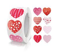 Adesivi Cuore Rosso 8 Disegni Autoadesivi A Forma Di Cuore Etichette Rotolo 25 Mm Piccoli Adesivi Codifica Colore Amore Per Matrimoni Scrapbooking Regali Decorazione 500 Pezzi