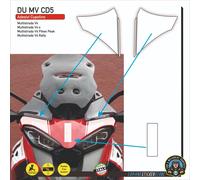 Adesivi cupolino con numero 1 DUCATI MULTISTRADA V4 PIKES PEAK bianco CD5