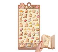 Adesivi D | Simpatiche decalcomanie decorative Capibara | Adesivi estetici con animali da 9,5 cm per bambini, ragazze e adulti, perfetti per album di ritagli, agende, diari, laptop, computer e custodi