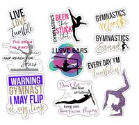 Adesivi da ginnastica, perfetti come regalo di ginnastica per ragazze, ovunque tu abbia bisogno di ginnastica, adesivi per computer portatile, bottiglie d'acqua, impermeabili e durevoli, 100% vinile