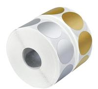 Adesivi da grattare 1200 pezzi Etichette adesive di forma rotonda Oro Argento Fai da te fatti a mano for giochi Etichette adesive da grattare Articoli for feste for fai da te(Mixed)