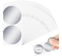 Adesivi da grattare 300 pezzi Adesivi antigraffio for giochi a sorpresa Adesivo da grattare Oro for carte regalo Giochi di società Carte della lotteria for fai da te(Silver)