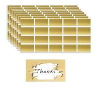 Adesivi da grattare, da grattare, senza grattare, 160 pezzi, 42 x 23 mm, da grattare, biglietto dorato, per gioco, fai da te, regalo - oro