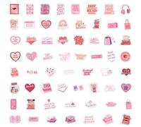Adesivi da lettura - Smutty Bookish Stickers | Libro | Vinile Estetico Rosa Impermeabile Graffiti | Decorazione fai da te per auto | Citazioni ispiratrici Set di adesivi motivazione | Adesivi per