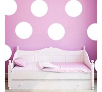 Adesivi da muro a pois in vinile, stacca e attacca., White, 4cm 52dots