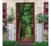 adesivi da parete 3d 77x200cm(30.31 inches * 78.74 inches)Verde grande albero Autoadesiva porta interna wall art vinile Applique Carta Da Parati impermeabile Poster removibile Casa arredamento Creativ