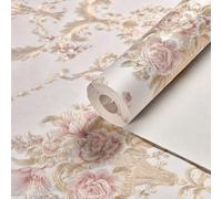 Adesivi da parete 3D motivo floreale, pellicola per camera da letto, stanza, mobili, armadi, mensole (53 cm x 3 m, 713 rosa)