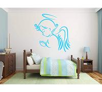 Adesivi da parete a forma di angelo con sagoma di angelo, idee decorative per la casa o l'ufficio, murali rimovibili in vinile