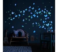 Adesivi da parete a forma di farfalla che si illuminano al buio, colorati e luminosi, decorazione per camera da letto dei bambini, cameretta dei bambini (farfalla colorata che si illumina al buio)