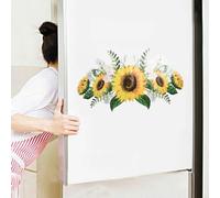 Adesivi da parete a forma di girasole, adesivo da parete con girasole, decorazione per bagno e cameretta dei bambini, rimovibile con fiori gialli per la decorazione della